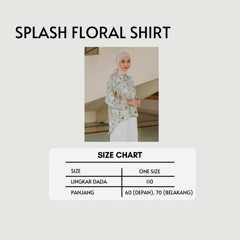 Splash Floral Pattern Shirt Valiable (No Restock)