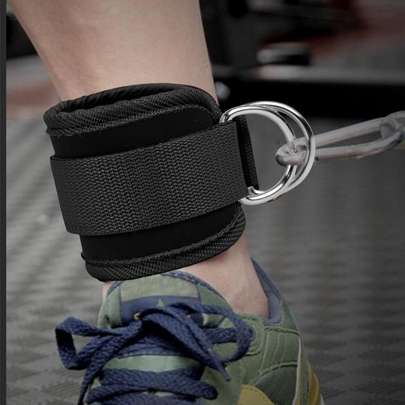 Ankle Strap Fitness Gym Adjustable Strap Pergelangan Kaki Dengan D-Ring Strap Fitness Ankle Untuk Fitness / Gym