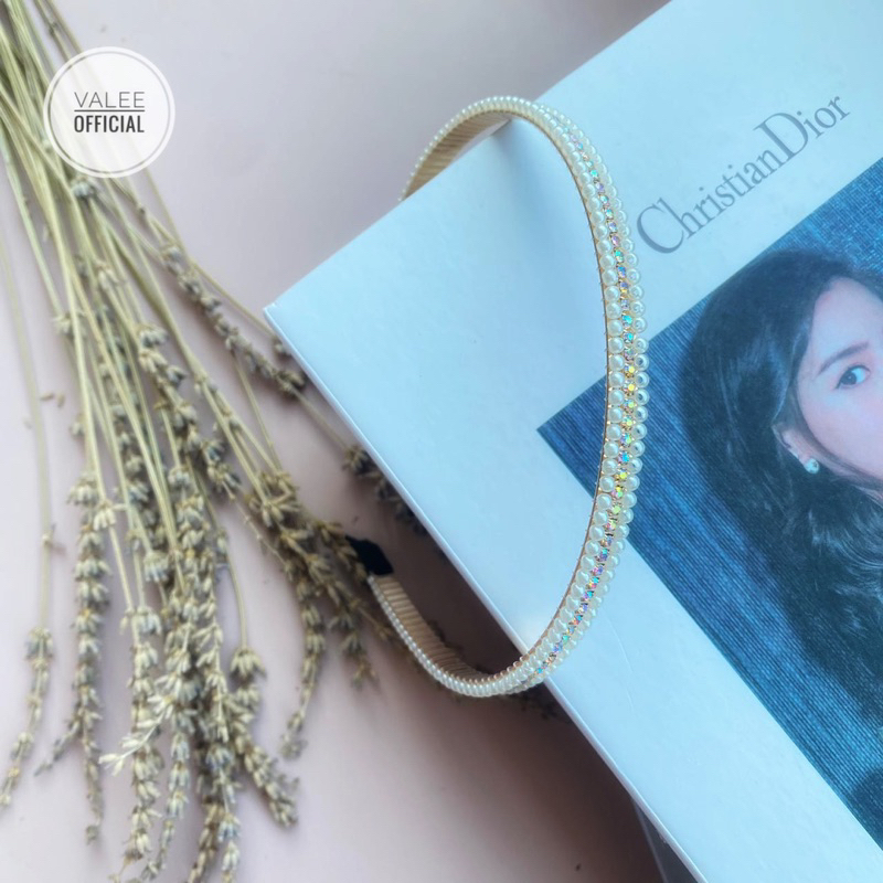 BANDO KAWAT MUTIARA KOREA | BANDANA IMPORT | PEARL HEADBAN