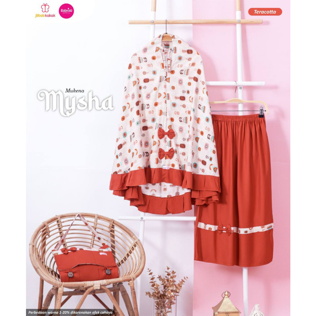 Babyjab Mukena Mysha Anak Perempuan Lucu - Baby Jab Sholat Hijab Jilbab Cewek Bayi Usia 1 2 3 4 5 6 7 8 9 10 11 Tahun