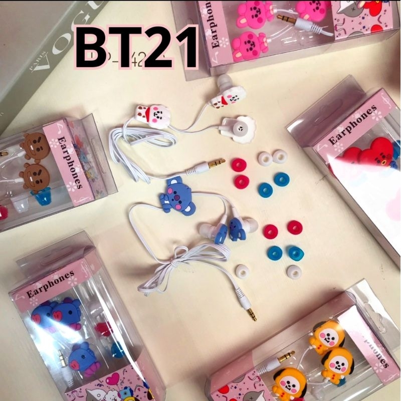 BTS Icon Headset BT21 Earphones Headphone Accesories