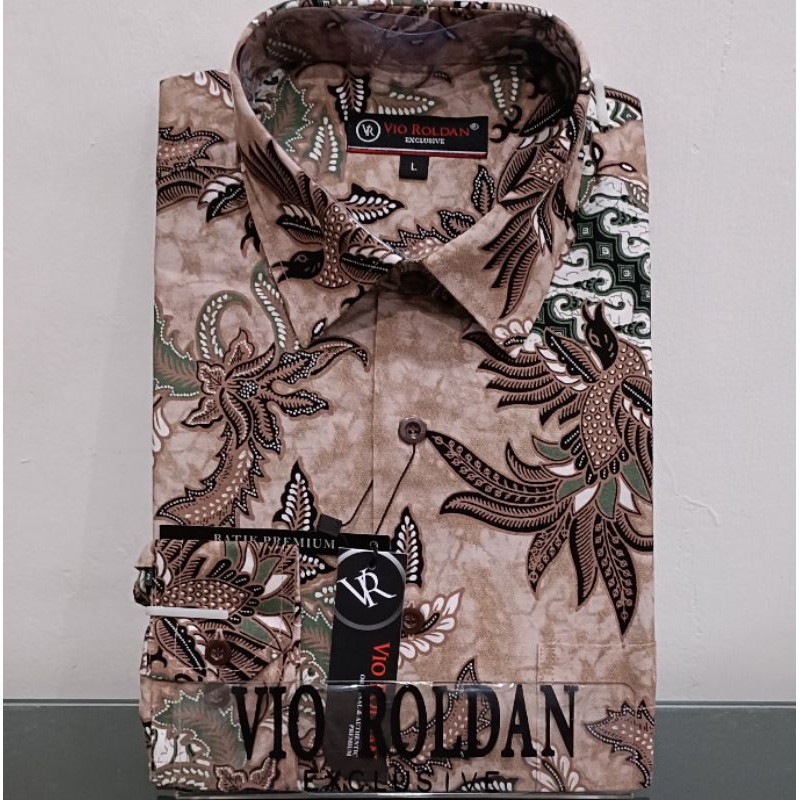 VIO ROLDAN Kemeja Batik Keren Batik Premium Batik Katun Batik Kerja Batik Pria Reguler