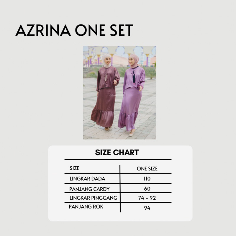 Azrina One Set Cradenza Silk (Limited Stock) - Dijual terpisah