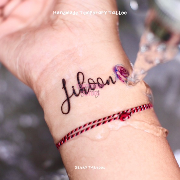 CT02 - STICKY TATTOO TEMPORARY / CUSTOM NAMA / TULISAN