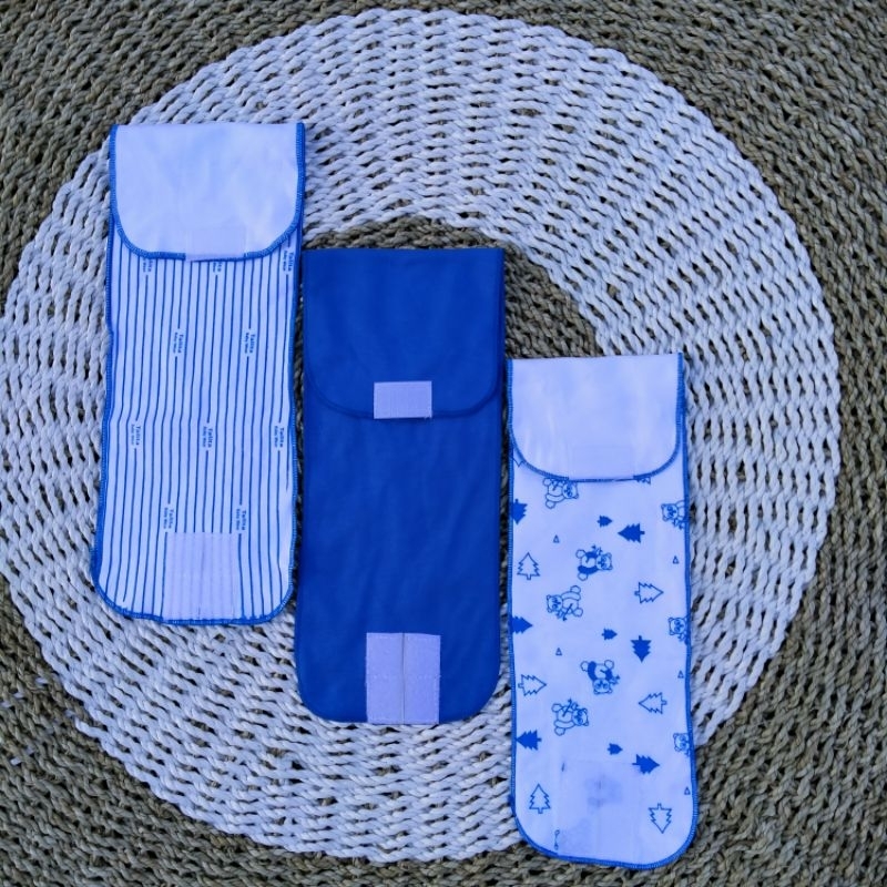 3 Pcs Gurita Bayi Rekat Seri Warna Biru/Kain penyangga perut Bayi/Gurita Instant Baby Newborn talitababywear