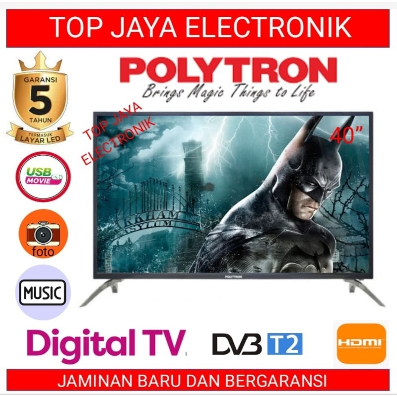 LED TV POLYTRON 40 INCH DIGITAL TV NEW SERIES