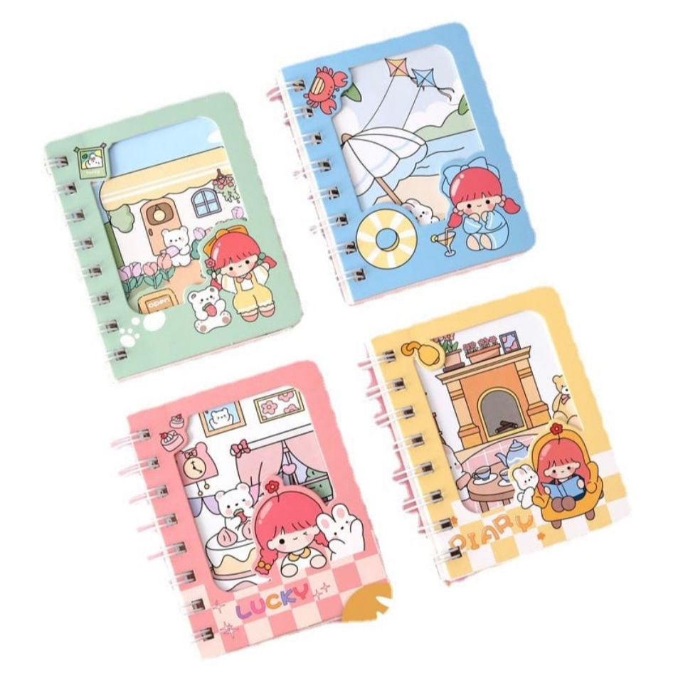 SG Notebook A7 Cover Eksklusif Double Sampul BUku Memo Karakter Lucu