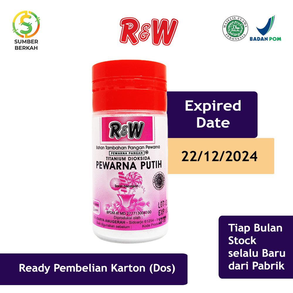 Pewarna Putih Pemutih Makanan Rajawali R&amp;W RW 5 g