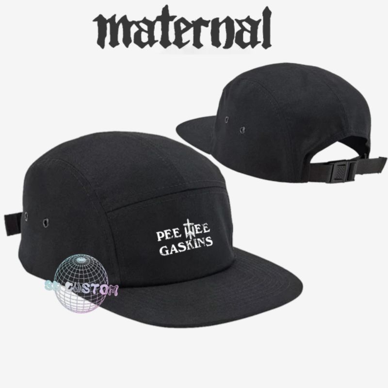 Topi 5 Panel Snapback/Six Panel Hats Pria Wanita Lokal Pride Brand Model MATERNAL DISASTER X PEE WEE