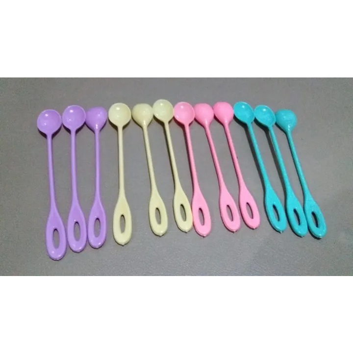 Sendok Jus Es Krim Bahan Plastik / Sendok Panjang Pengaduk Jus Plastik