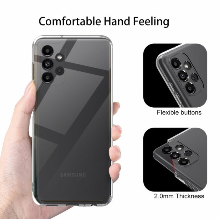 Clear Case Samsung A73 A53 A33 A23 A13 M33 M53 M23 A72 A52 A52s A32 A22 M12 A12 A71 A51 4G 5G Plus + Protector Camera Kamera Soft Tpu Casing Transparant