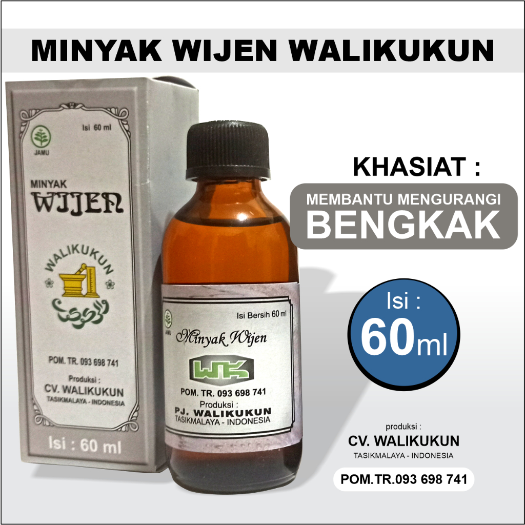 Minyak Wijen Walikukun Original 60 Ml | Minyak Wijen Herbal Walikukun | Minyak Wijen Walikukun