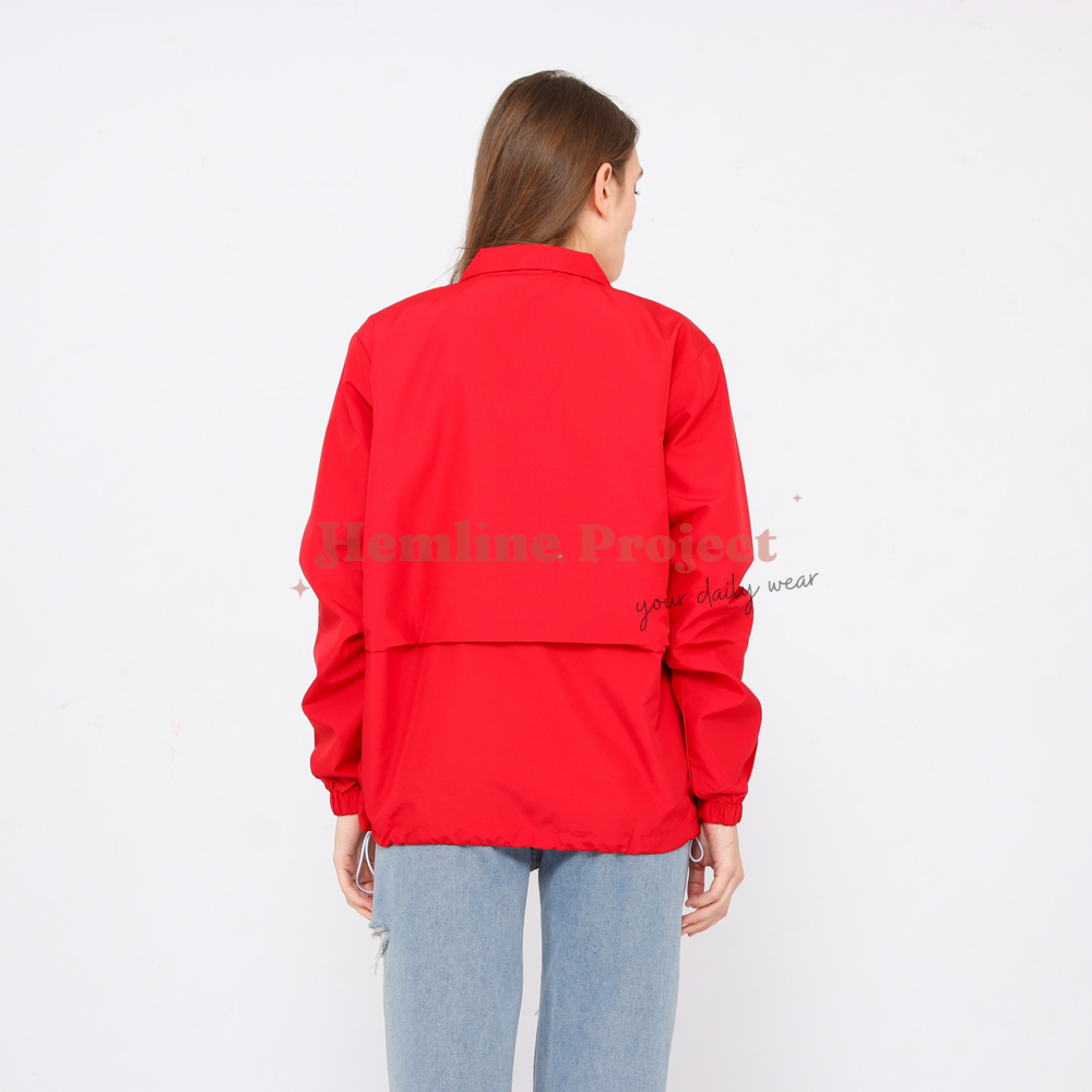 Elya Jaket Coach Wanita - Sport Red