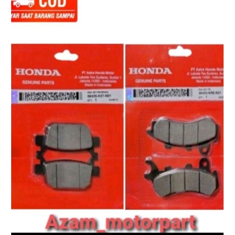 dispad set honda pcx /kampas rem depan pcx kampas rem belakang pcx cbs