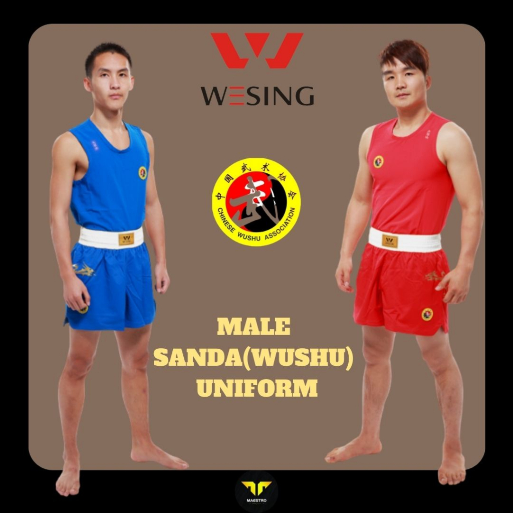 WESING Male WUSHU SANDA SUIT / Seragam WUSHU PUTRA - RED/BLUE
