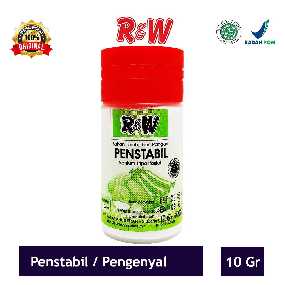 Pengenyal Penstabil Bakso Mie Nugget Halal Rajawali R&amp;W RW 10 g