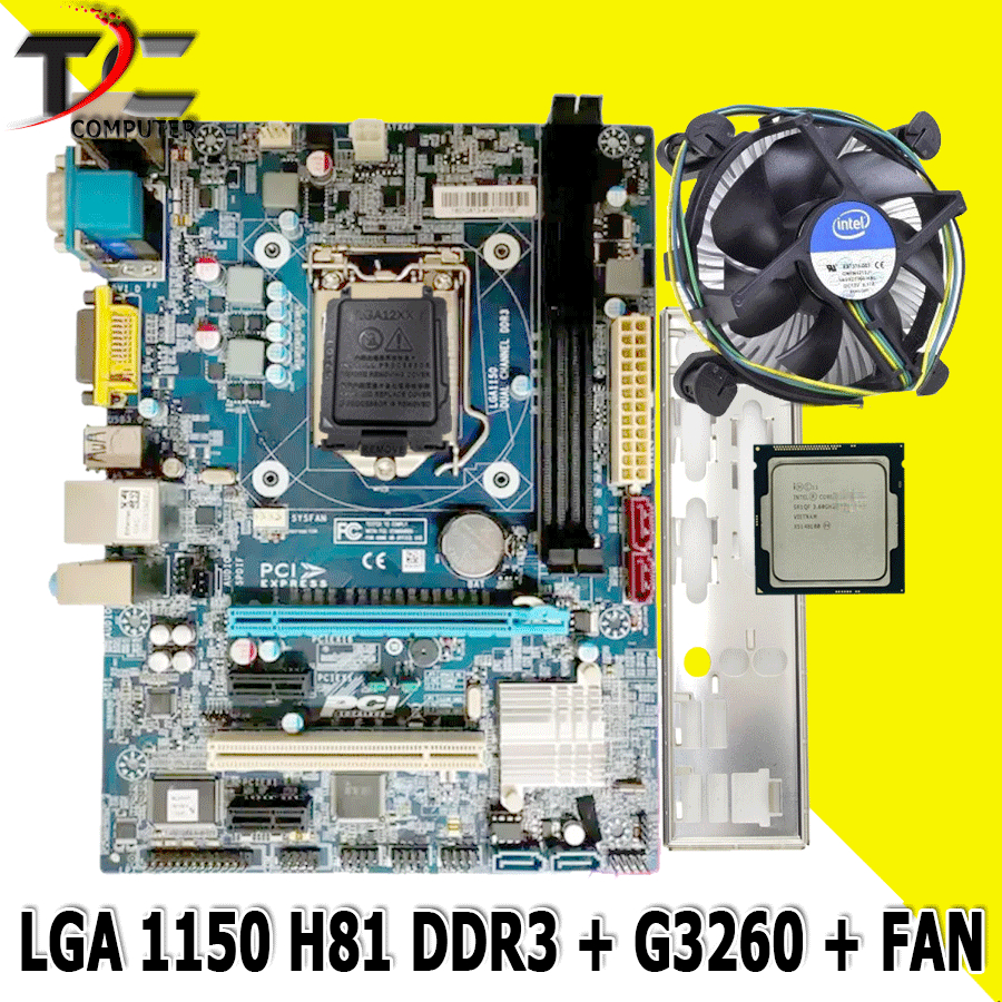 MOBO PC DDR3 MAINBOARD PC H81 OEM PLUS PROCESSOR G 3220/3240/3260