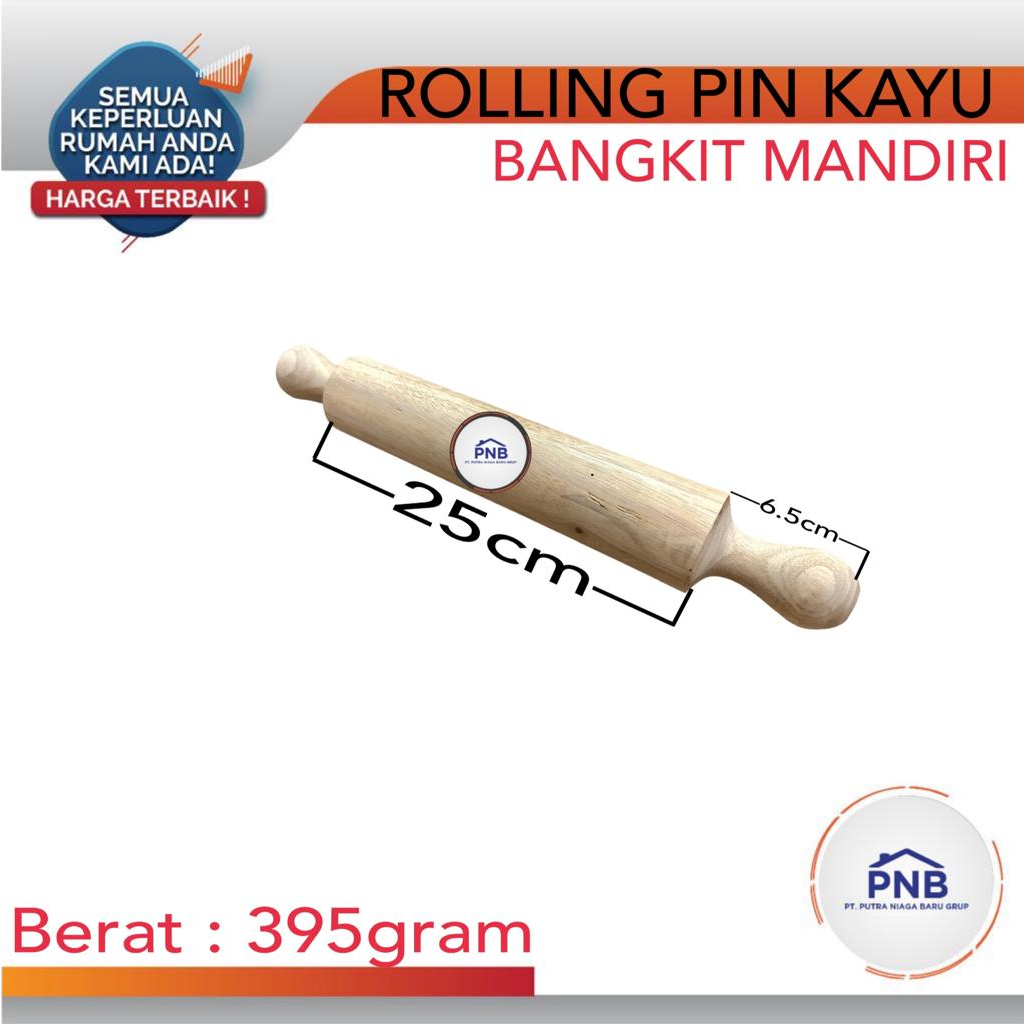 Rolling Pin Kue Gagang Polos Gilingan Adonan Rollpin Kayu Roll Pin
