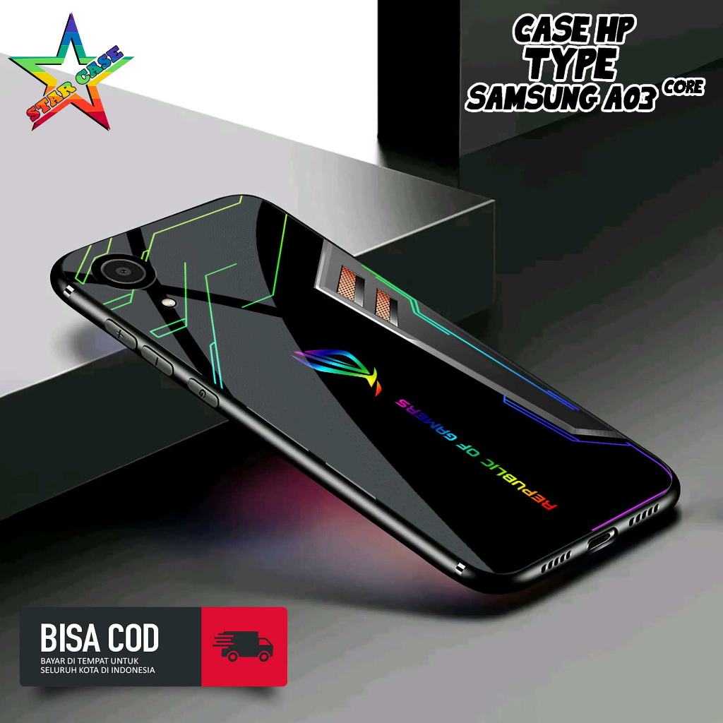 Case Samsung A03 Core Motif [ROG GAMERS] Casing Samsung A03 Core TERBARU Hardcase Glossy Kilau 2D Ca