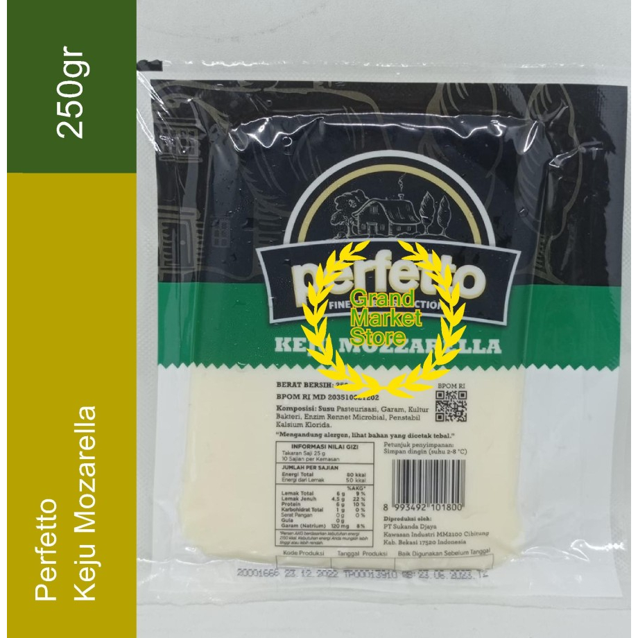 

Keju Mozarella Perfetto 250gr Perfeto Keju Mozzarela 250 g