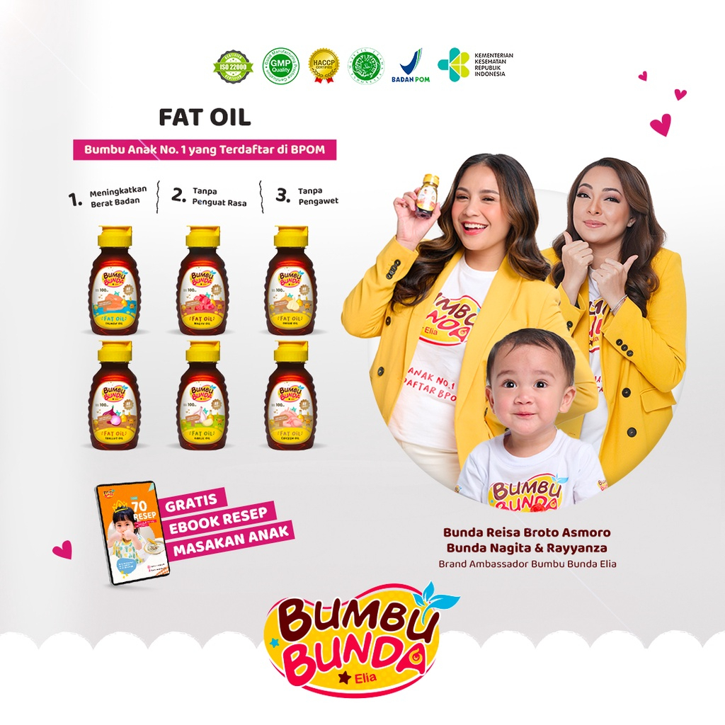 Bumbu Bunda Elia Chicken Fat Oil / Beef Fat Oil / Minyak MPASI / BB Booster MPASI / Lemak Bayi / Penambah Berat Badan