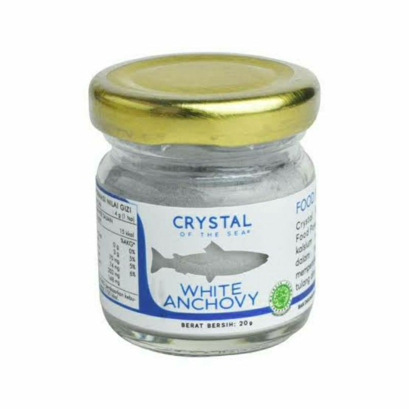 

Crystal of the Sea - (80GR) BPOM White Anchovy Food Powder - Bubuk Ikan Teri Nasi Putih