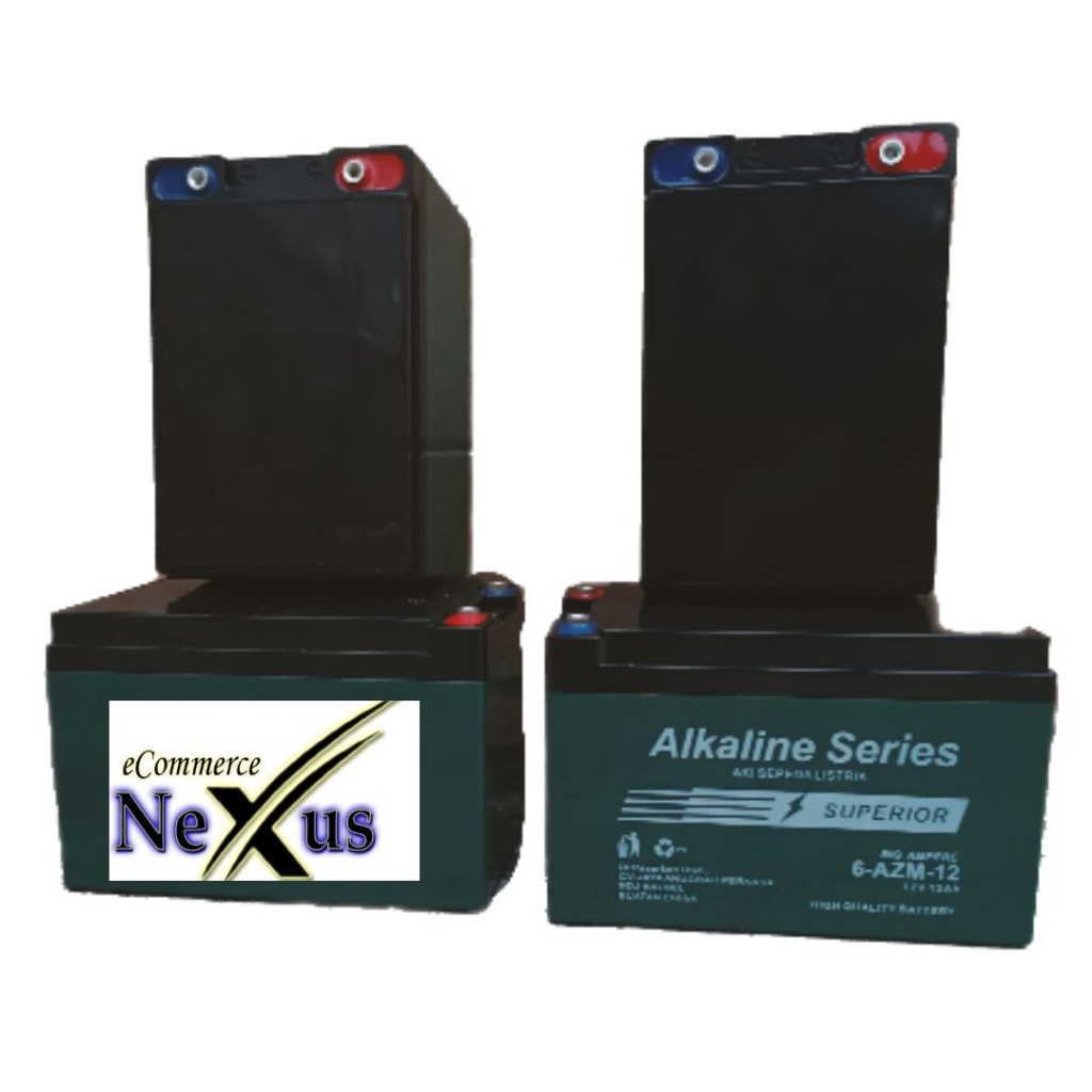 Sparepart Aki SEPEDA LISTRIK Alkaline 6-AZM-12 48V 12AH [4 Unit]