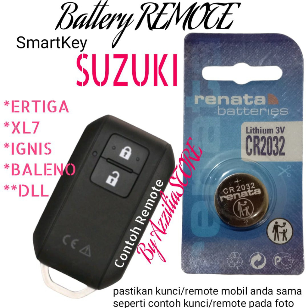 Battery Baterai Batrai Batre Batere Untuk Remote Remot Smart Key Smartkey Keyless Kunci Mobil Suzuki