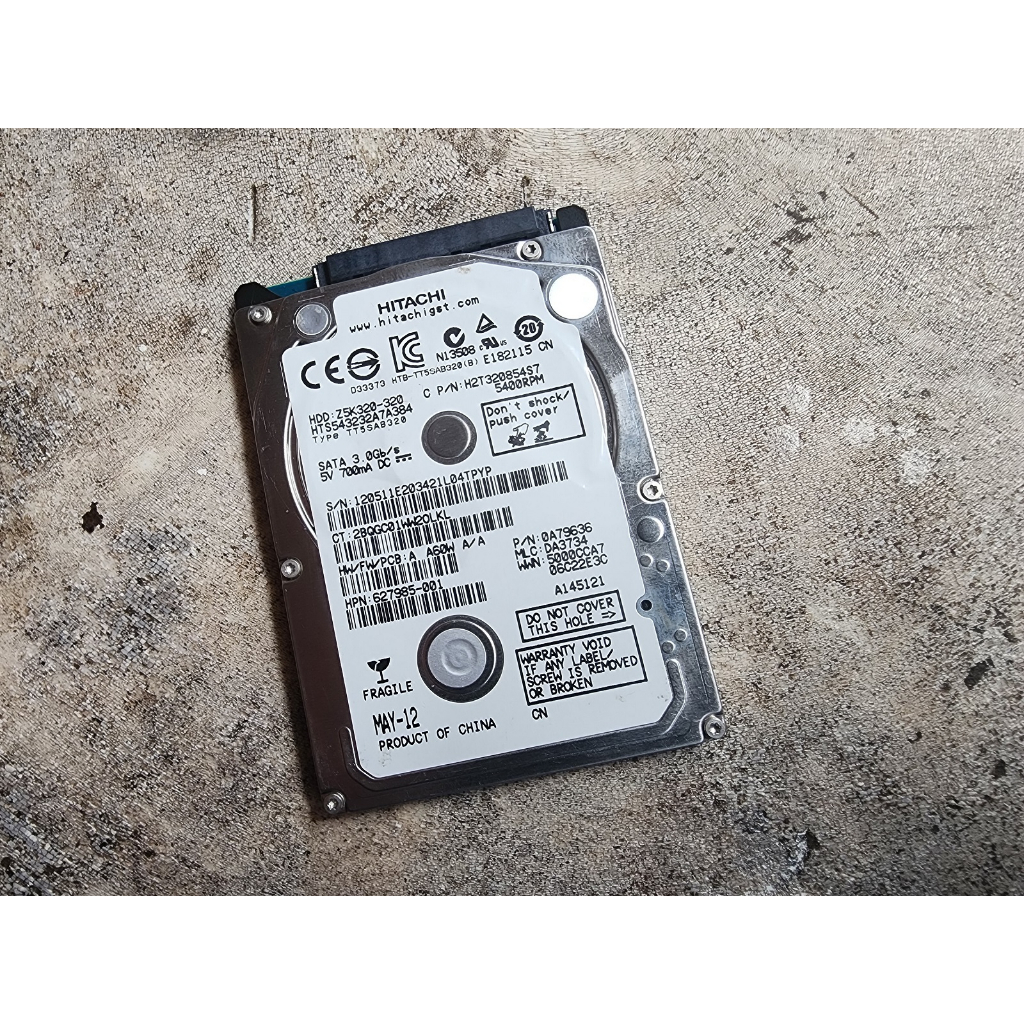 Hardisk HDD Internal PC Laptop 2.5 Hitachi 320GB SATA 00