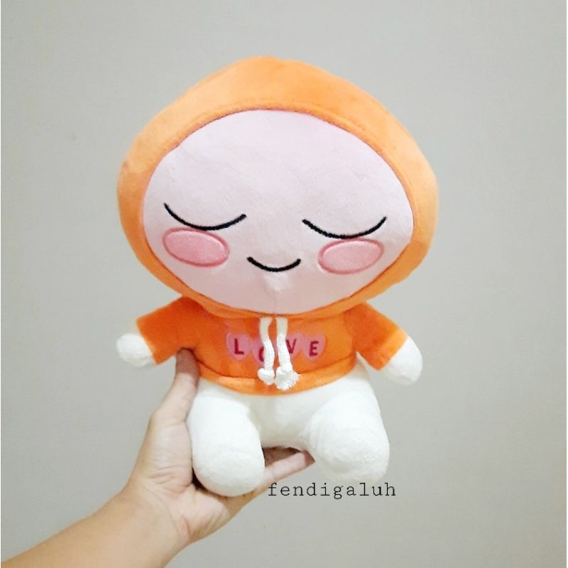 Boneka Apeach Kakao Hoodie Orange Cute Size 30 cm/ Boneka Apeach