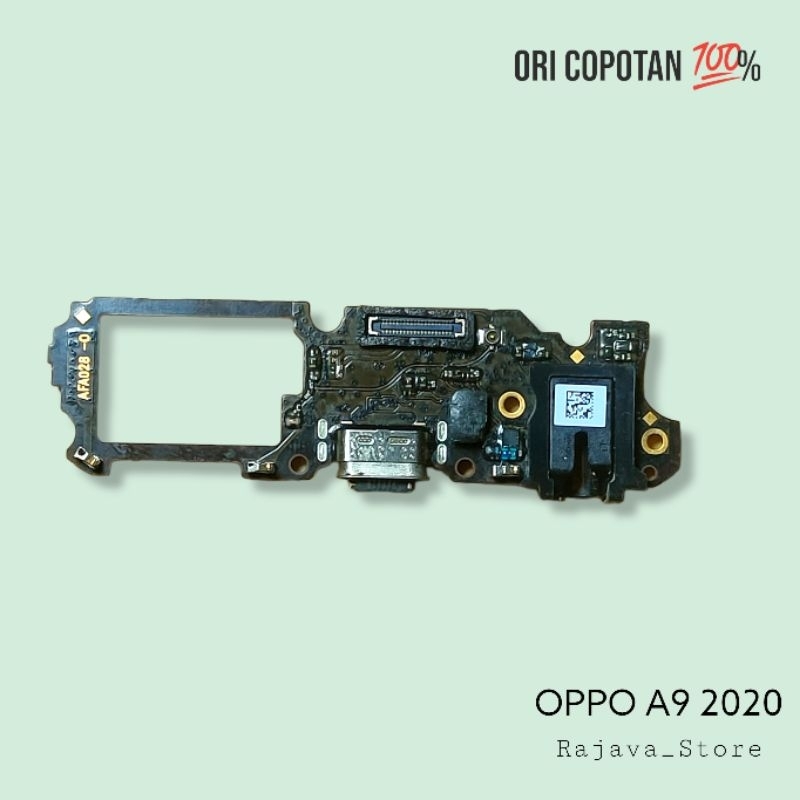 Papan konektor cas headset oppo a9 2020 ori original copotan asli normal tested garansi