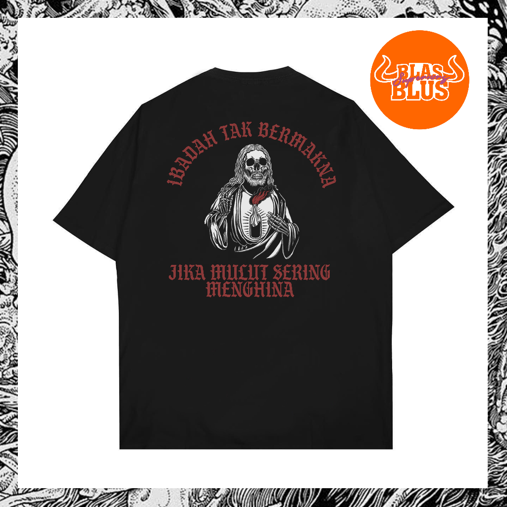 Kaos Satanic Kata Kata Baju Distro Pria Baju Pluralisme Satanic Series Hitam