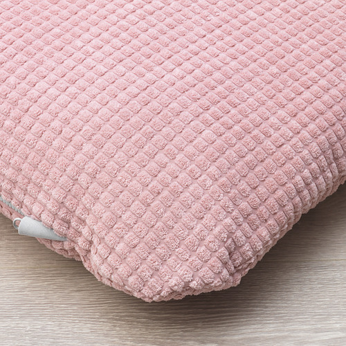 LURVIG Bantal kursi, merah muda / abu muda, 46x74 cm