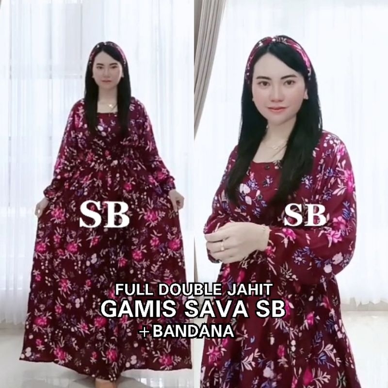 DRESS BALI SAVA LENGAN PANJANG KANCING BUSUI