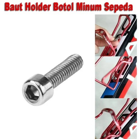 2PCS Baut Botol Minum Sepeda Stainless Steel Baut Bidon Sepeda Lipat MTB Roadbike DLL