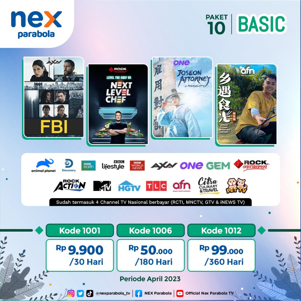 Promo Paket Basic Nex Parabola 180 Hari.