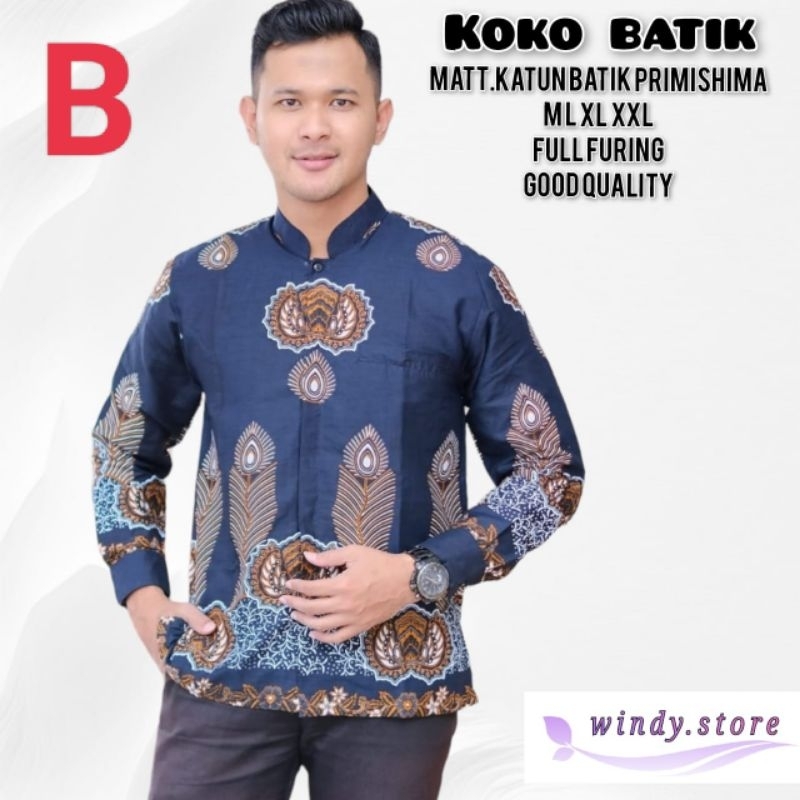 KOKO BATIK SOLO | Trend Fashion Muslim Terbaru Koko Masa Kini | M,L,XL,XXL | GROUP 2