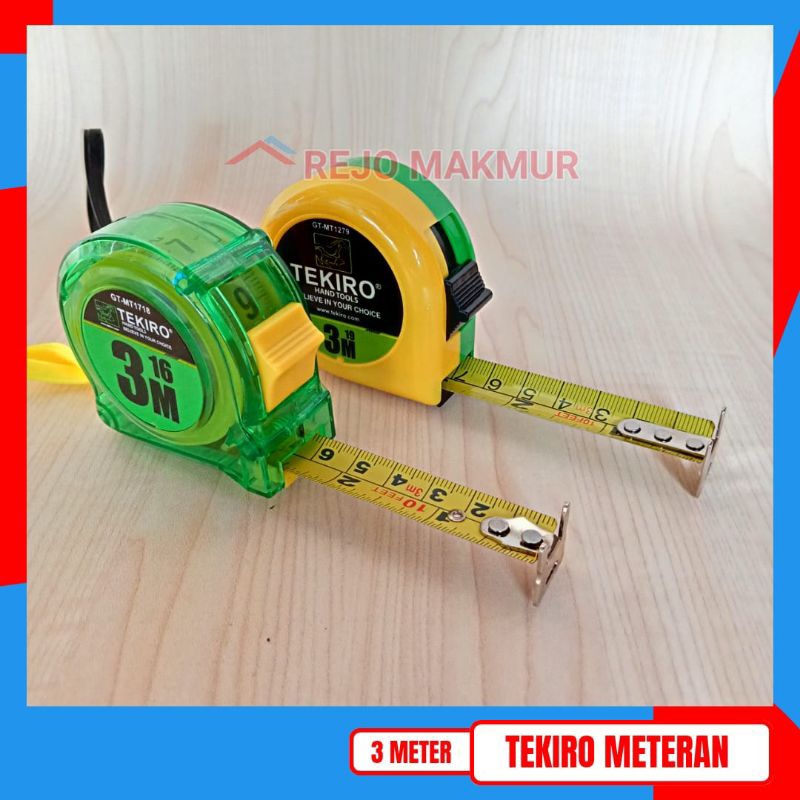 Meteran 3 Meter Transparan Tekiro