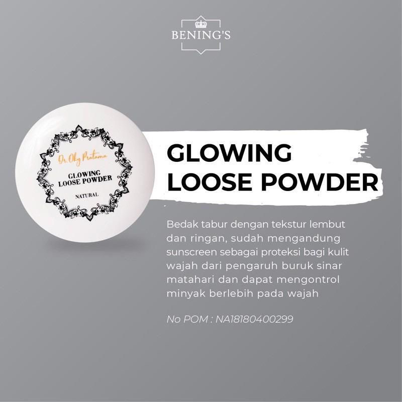 Bedak Tabur Bening's by dr Oky Pratama Glowing Loose Powder