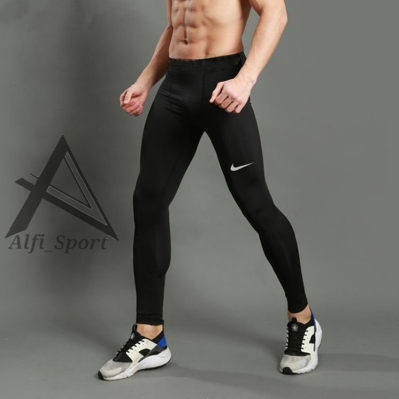Celana Legging pria Celana Sport Clana Olahraga Panjang Gowes Lari Legging Sport Pria