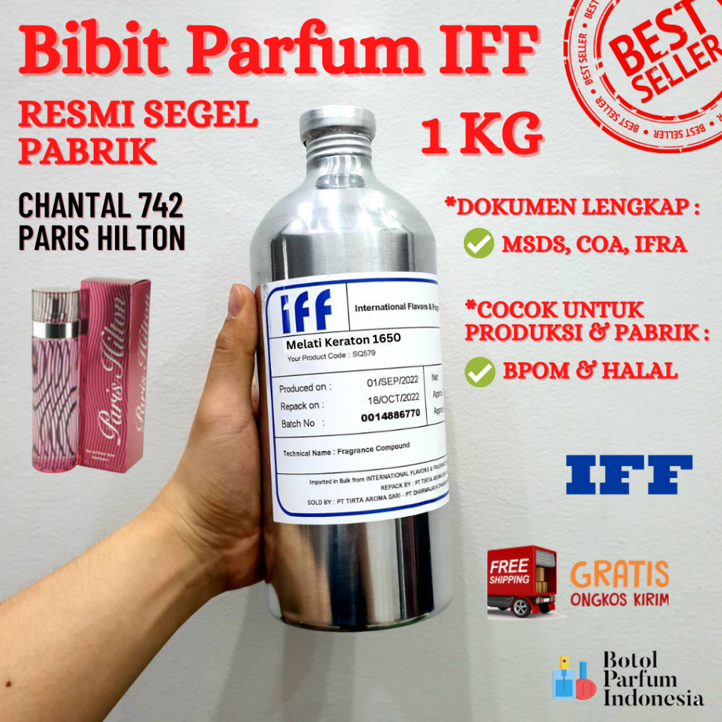 BIBIT PARFUM SEGEL Chantal 742 BY IFF MURNI 100% - MSDS COA IFRA