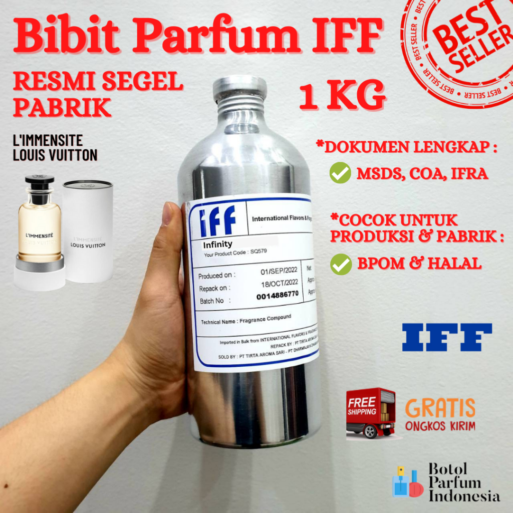 BIBIT PARFUM SEGEL Infinity BY IFF MURNI 100% - MSDS COA IFRA