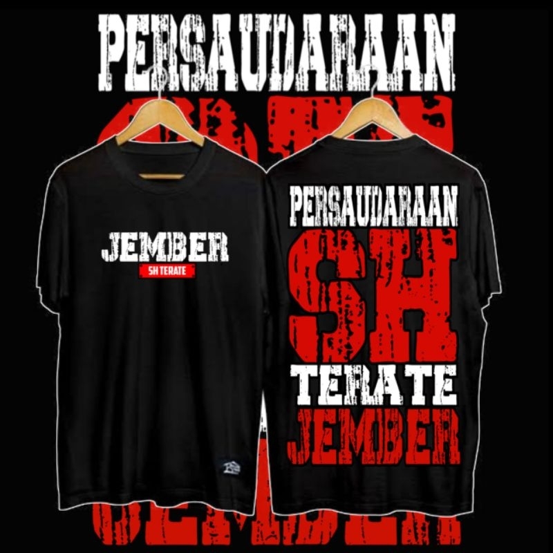 Kaos Persaudaraan SH Terate Jember Kaos PSHT Distro Terbaru Bahan Cotton Combed Premium