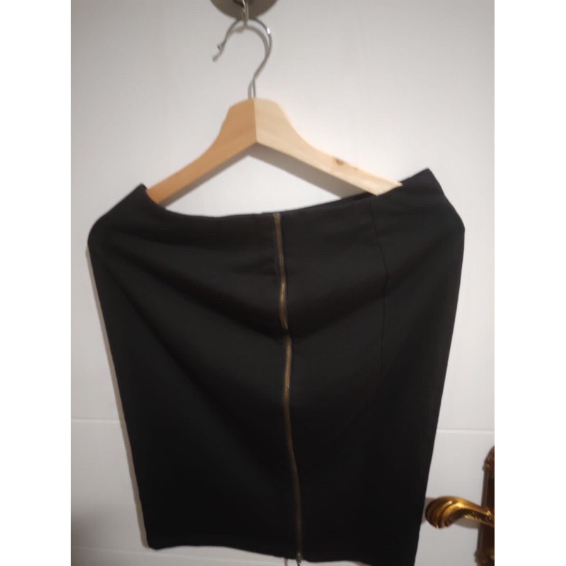 rok midi span hitam