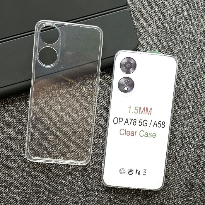 OPPO A78 5G OPPO A1K OPPO A95 OPPO A52 OPPO A92 Case softcase silikon hd bening TPU 2.00MM soft casing protect camera cover pelindung kamera