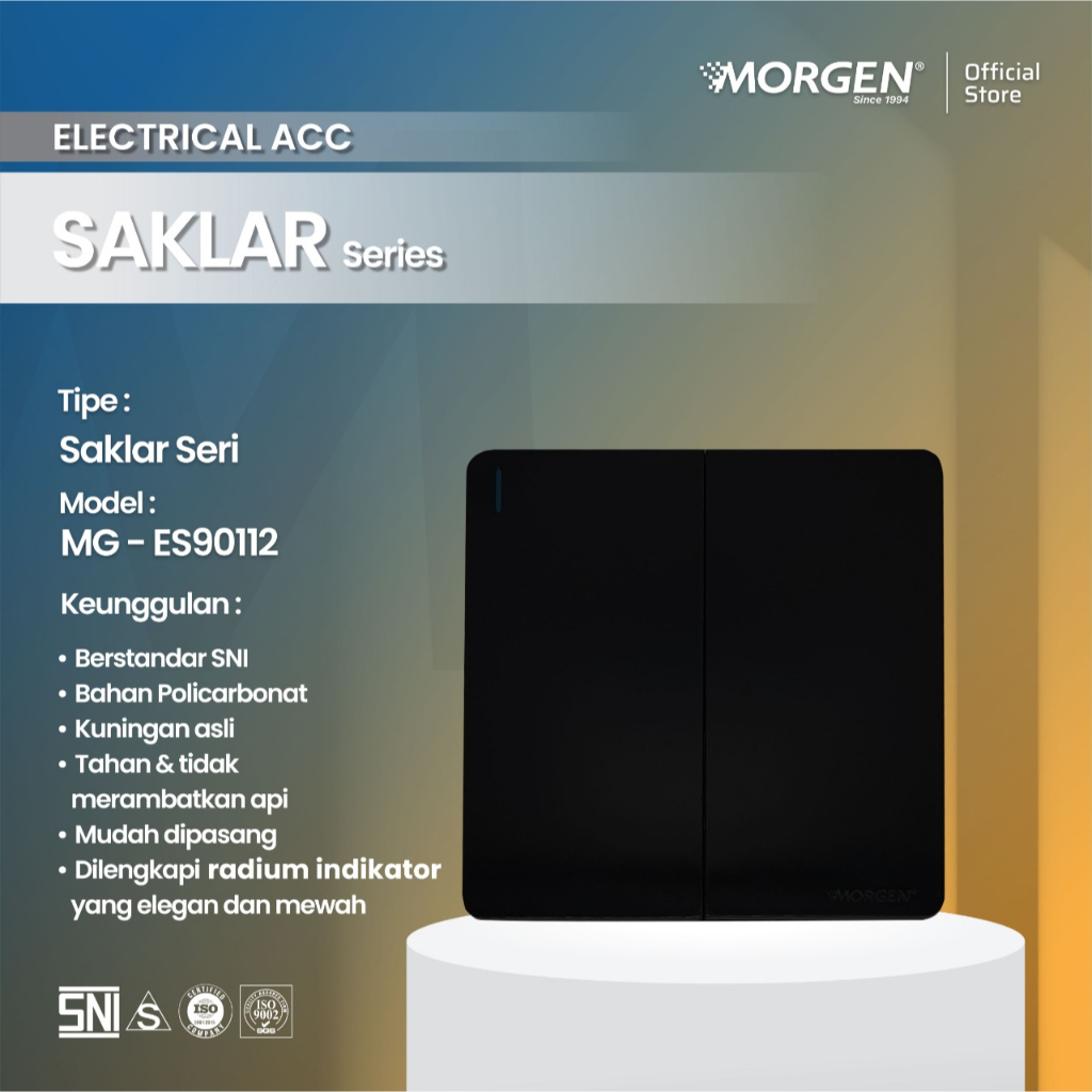 Morgen Saklar Seri Ganda Premium MG ES90112 SNI Model Mewah