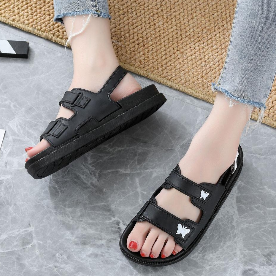 Sandal Tali Jelly LXX Butterfly Import L1978 / Sandal Wanita Dewasa Jelly Import