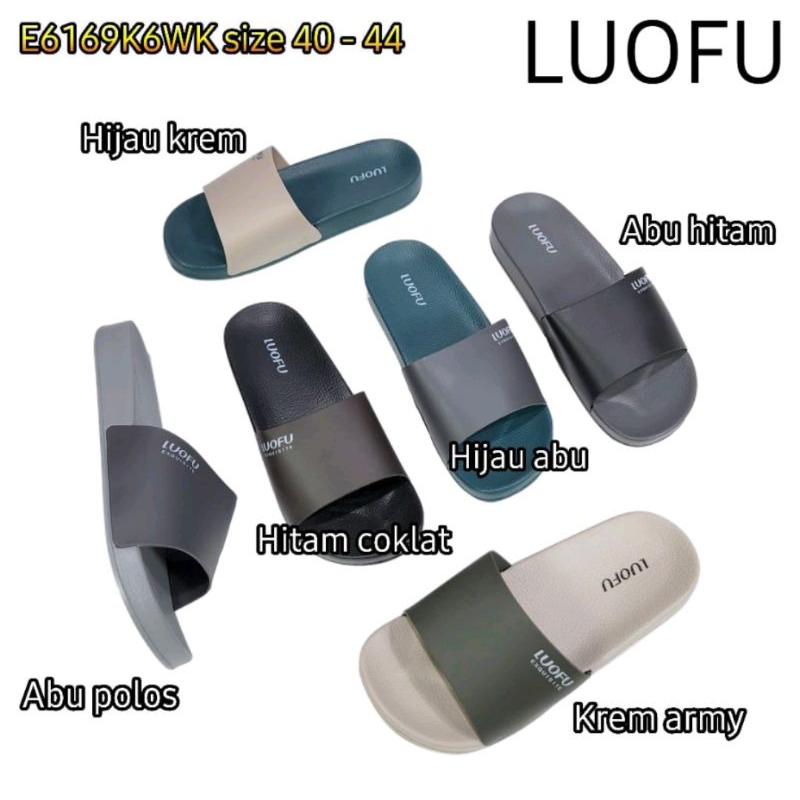 Luofu Sandal Pria slop Sandal Pria jelly Sandal Pria karet size40-44