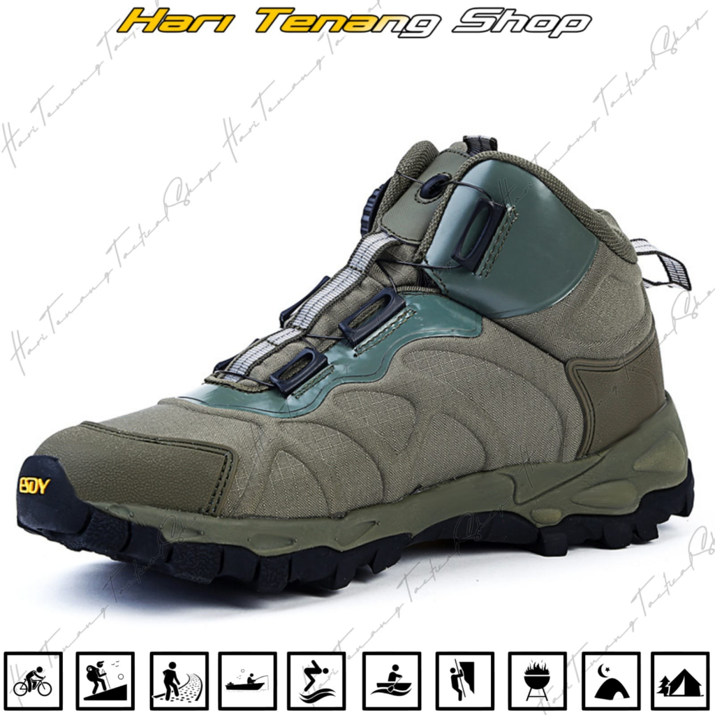 sepatu esdy putar 6inc / esdy pendek 661/ sepatu esdy import/Sepatu boots pria ESDY 6 ins tali putar import