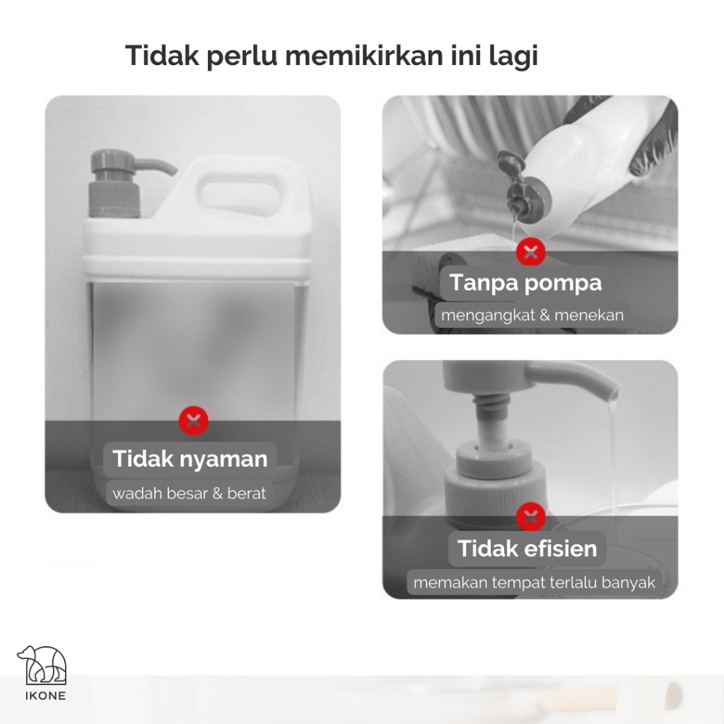 【IKONE】SOPI Tempat Sabun Cuci Piring Dispenser Soap Praktis Kotak Penyimpanan Sabun Efisien Dapur